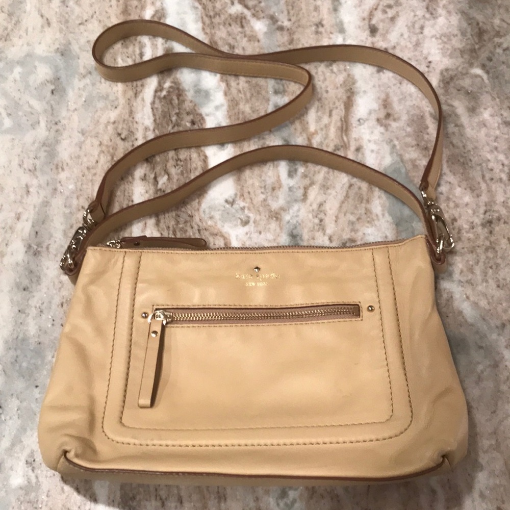 Authentic Kate Spade Tan Crossbody W/Gold Hardware